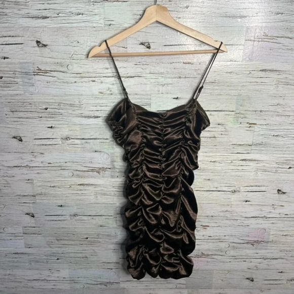 Urban outfitters small brown ruched dress  NWT - Picture 12 of 12
